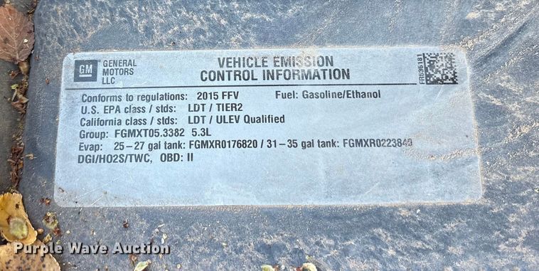 image for item DM1972 2015 Chevrolet Tahoe Police SUV