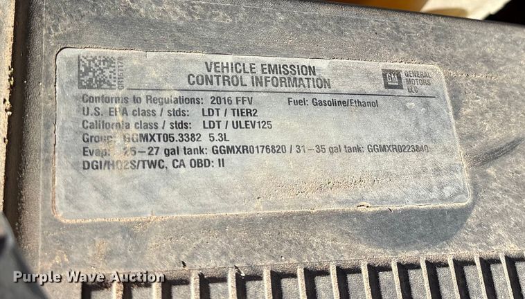 image for item DM1973 2016 Chevrolet Tahoe Police SUV