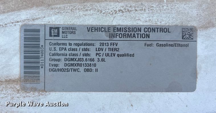 image for item DM1974 2013 Chevrolet Impala Police Cruiser 