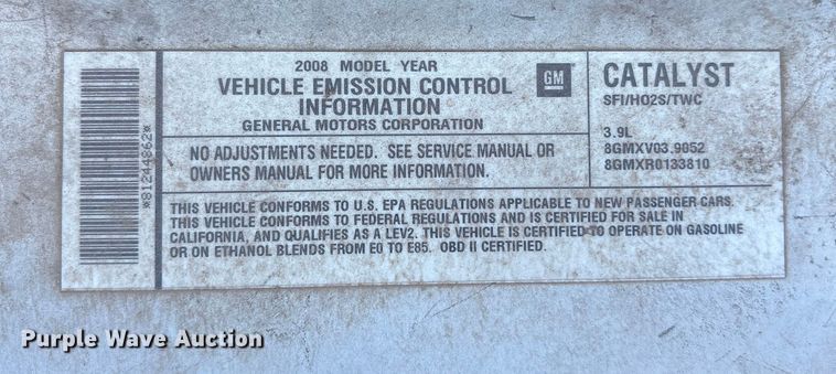 image for item DM1976 2008 Chevrolet Impala Police 