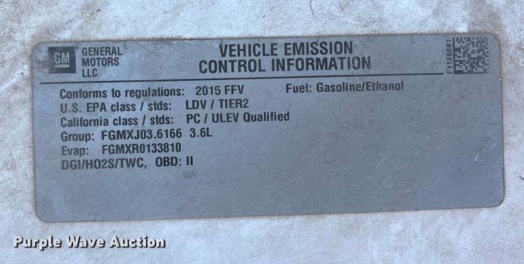 image for item DM1977 2015 Chevrolet Impala Police Cruiser 