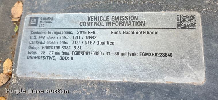 image for item DM1979 2015 Chevrolet Tahoe Police SUV