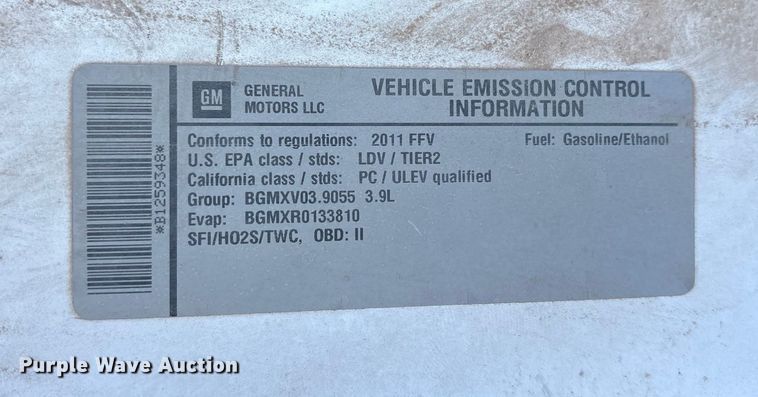 image for item DM1981 2011 Chevrolet Impala Police Cruiser 