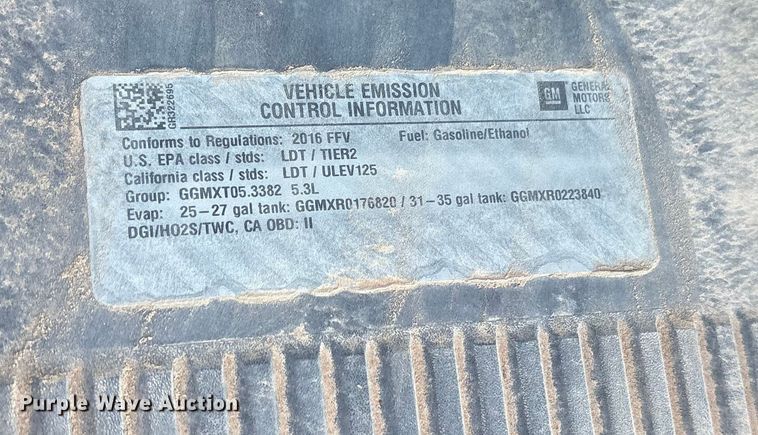 image for item DM1985 2016 Chevrolet Tahoe Police SUV