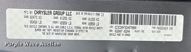 image for item DO1233 2013 Dodge Charger Police 