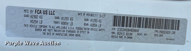 image for item DO1237 2017 Dodge Charger Police 