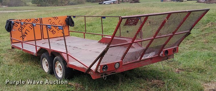 image for item DU3609 1988 Shop built utility trailer