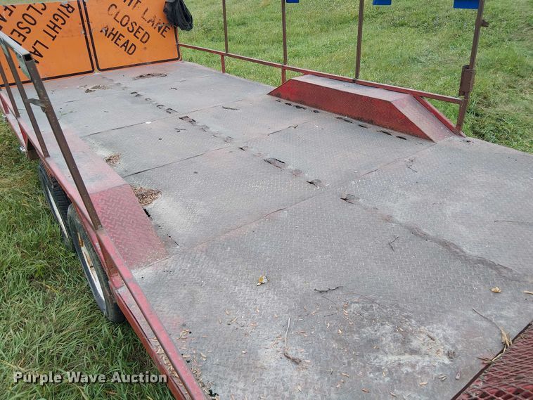 image for item DU3609 1988 Shop built utility trailer