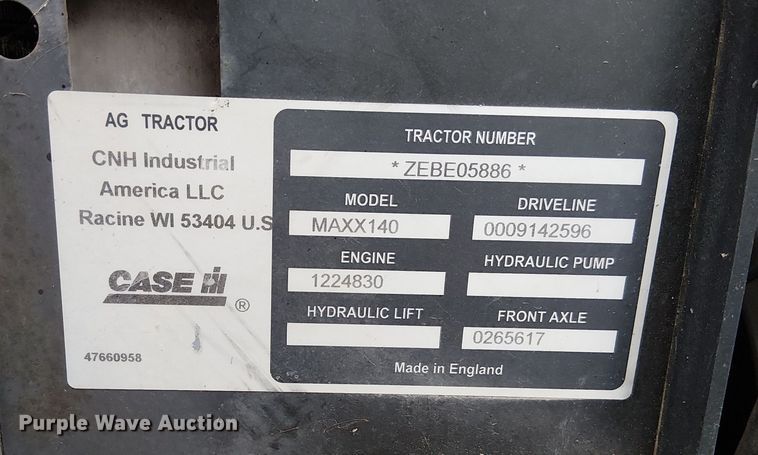 image for item DU3689 2014 Case IH Maxxum 140 MFWD tractor