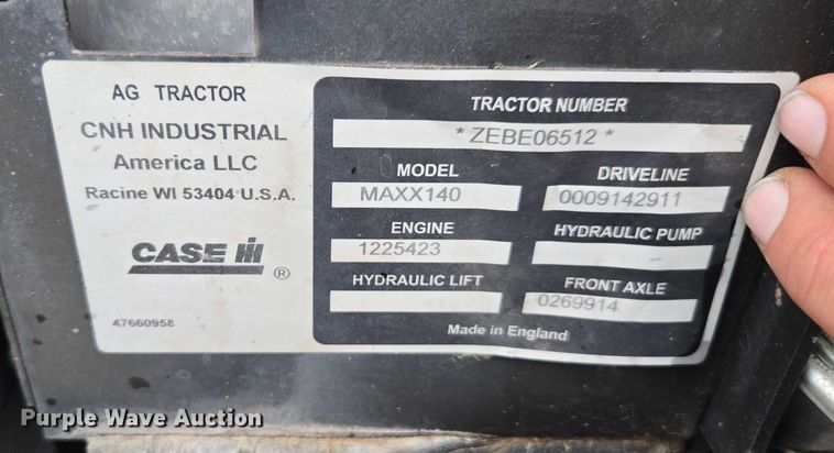 image for item DU3690 2014 Case IH Maxxum 140 MFWD tractor