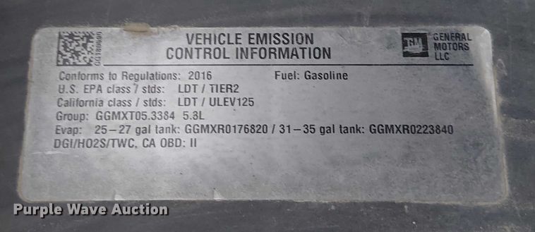 image for item DU3693 2016 Chevrolet Silverado 1500 Crew Cab pickup truck