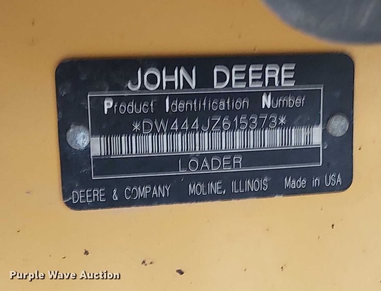 image for item DU3696 2007 John Deere 444J wheel loader