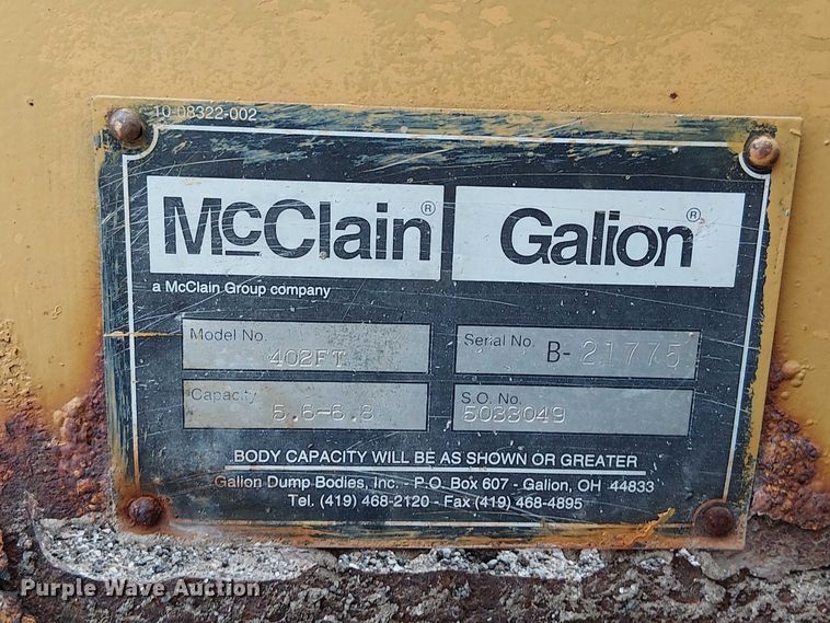 image for item DU3698 2002 International 7400 dump truck