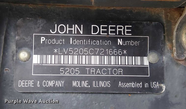 image for item DU3700 2006 John Deere 5205 tractor