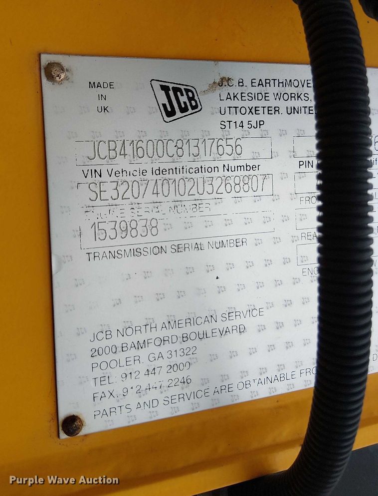 image for item DU3701 2008 JCB 416HT wheel loader
