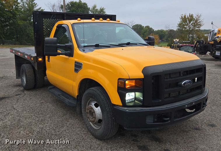 image for item DU3702 2009 Ford F350 Super Duty XL dump flatbed pickup truck