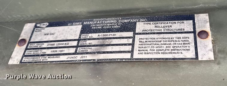 image for item DW6665 1984 Case MW24C wheel loader