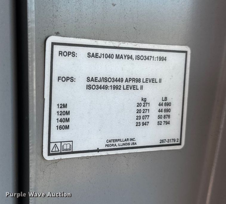 image for item DW6666 2009 Caterpillar 140M motor grader