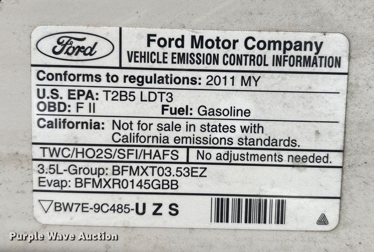 image for item DW7252 2011 Ford Explorer SUV