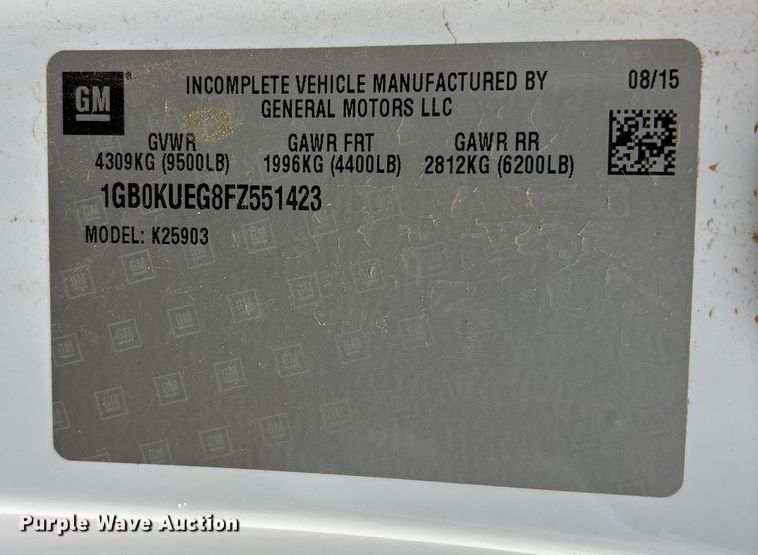 image for item DW7253 2015 Chevrolet Silverado 2500HD utility bed pickup truck