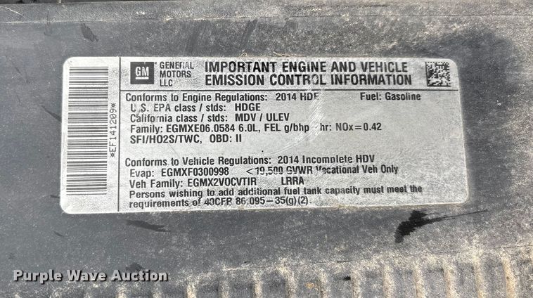 image for item DW7256 2014 Chevrolet Silverado 2500HD utility bed pickup truck