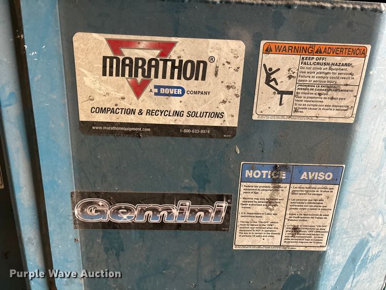 image for item DW7259 2020 Marathon Gemini 3560 trash compactor
