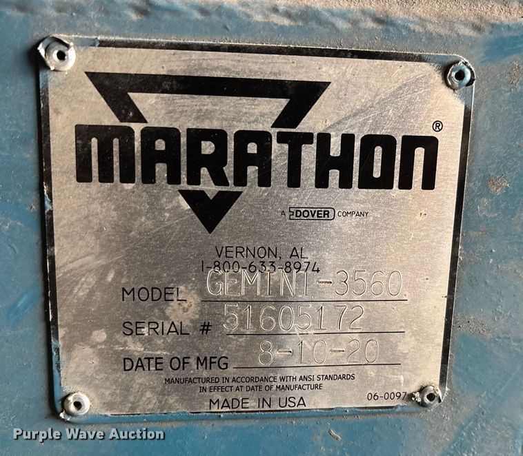 image for item DW7259 2020 Marathon Gemini 3560 trash compactor