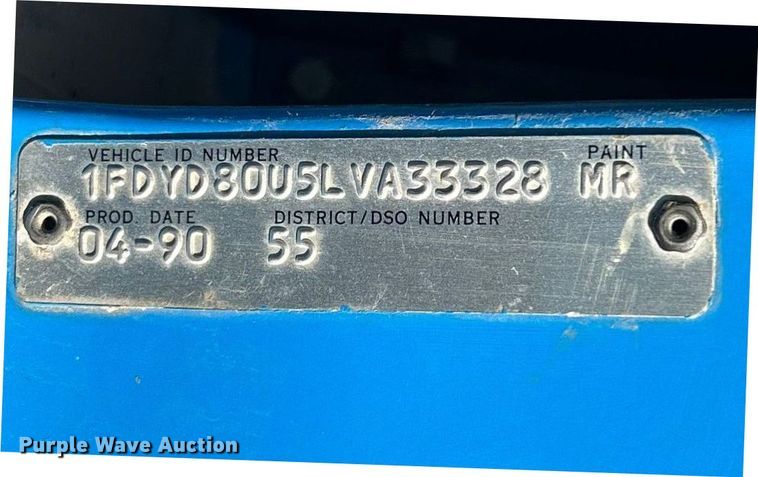 image for item DX1494 1990 Ford C8000 flatbed truck