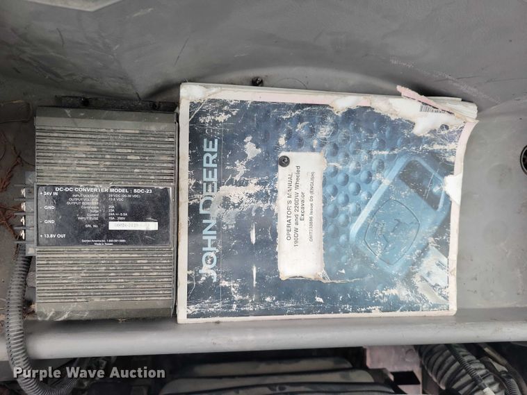 image for item EA2706 2012 John Deere 190D W wheeled excavator