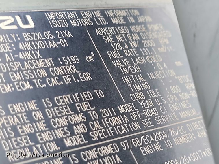 image for item EA2706 2012 John Deere 190D W wheeled excavator