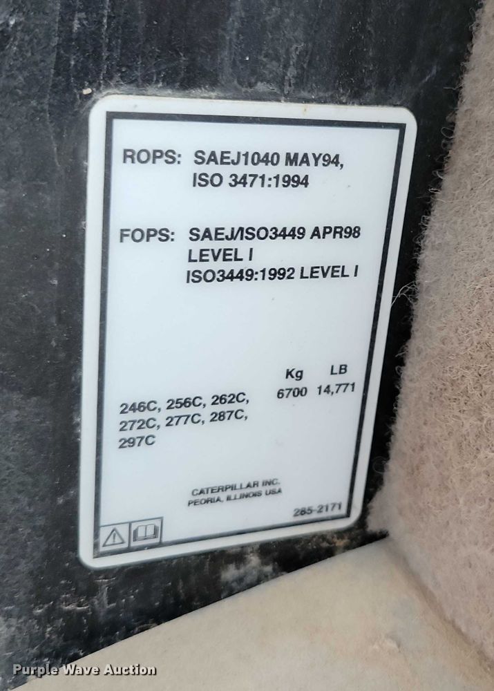 image for item EA2707 2012 Caterpillar 299C tracked skid steer loader