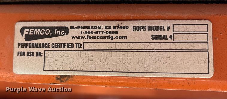 image for item EA7778 2003 Broce RC350 broom