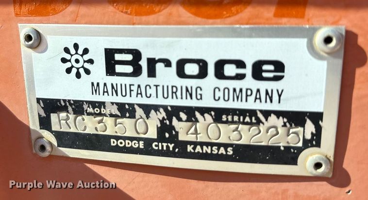 image for item EA7778 2003 Broce RC350 broom