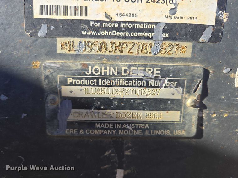 image for item EB1124 2014 John Deere 950J dozer
