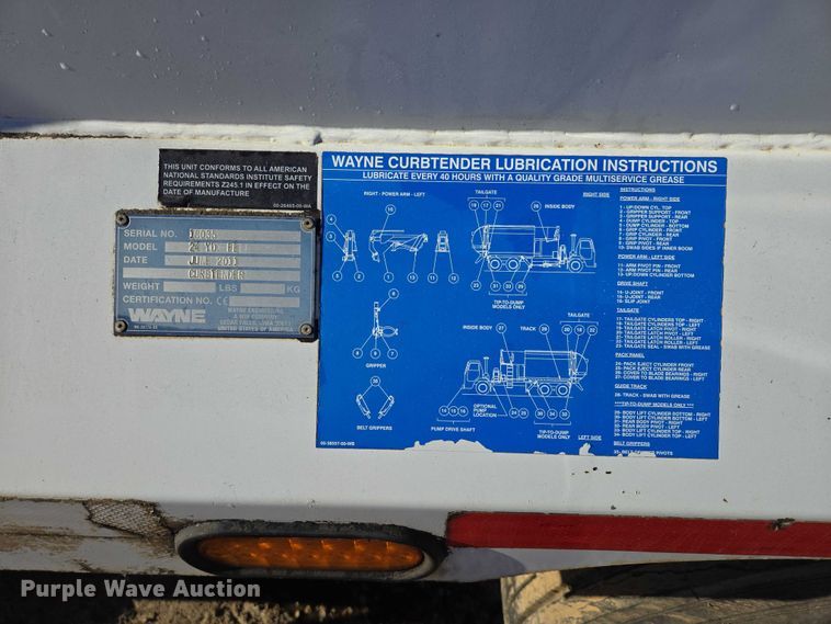 image for item EB1125 2012 Peterbilt 320 refuse truck