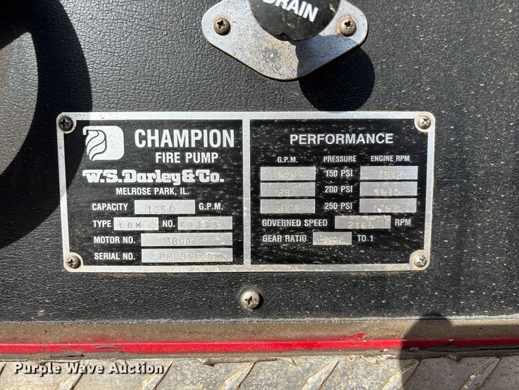 image for item ED2334 1993 Mack MR688P pumper fire truck