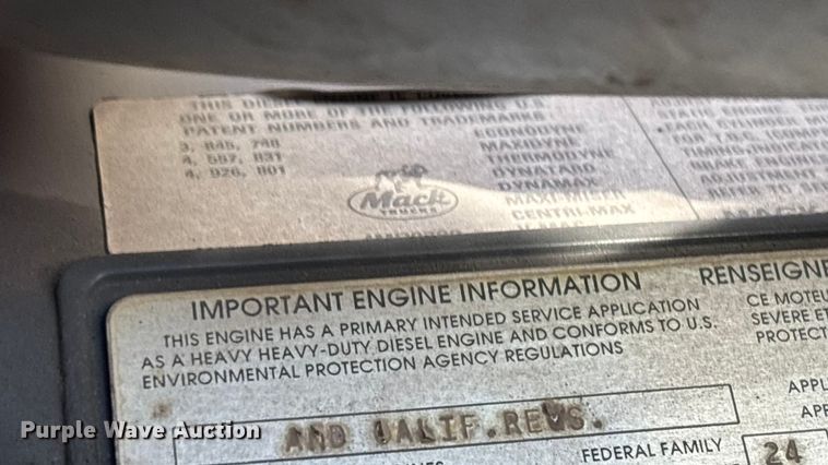 image for item ED2334 1993 Mack MR688P pumper fire truck