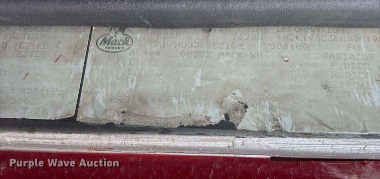 image for item ED2334 1993 Mack MR688P pumper fire truck