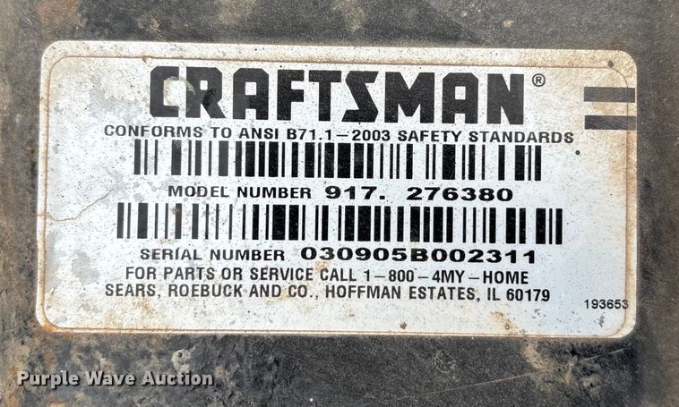 image for item EE4271 Craftsman  DGT 6000 lawn mower