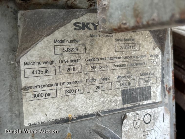 image for item EE4286 Sky Jack SJIII 3226 scissor lift
