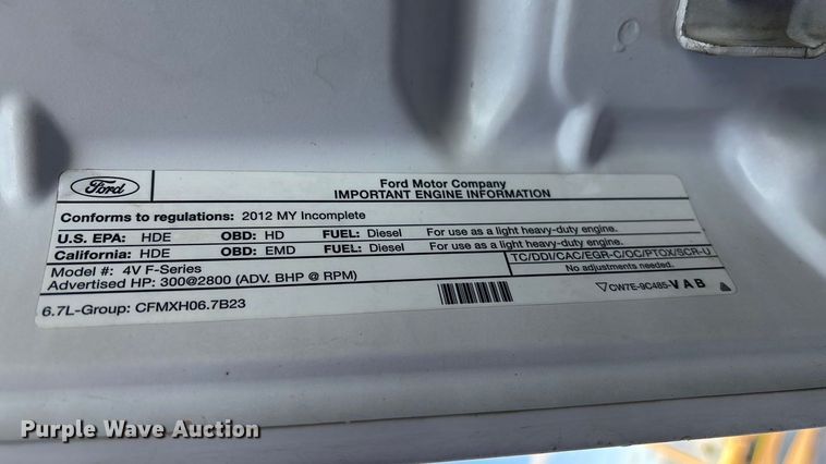 image for item EE4289 2012 Ford F550 bucket truck