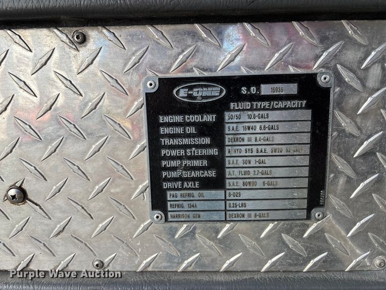 image for item EE4363 1996 E-One pumper fire truck