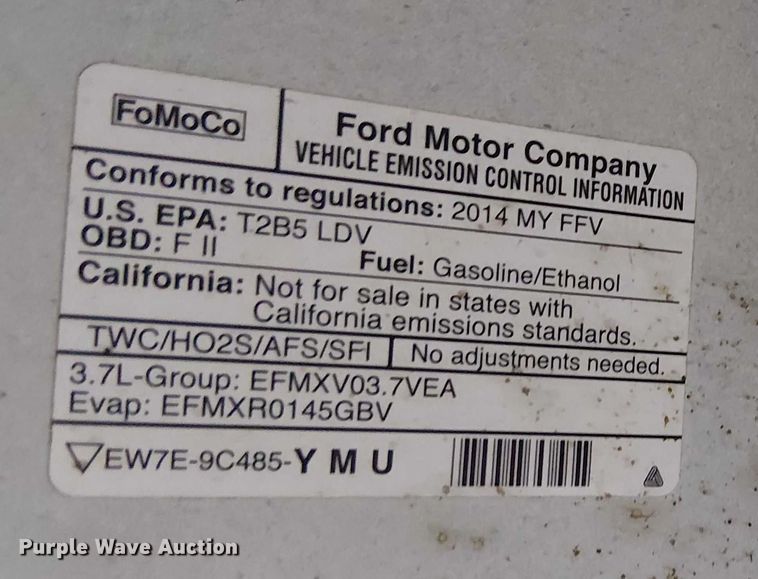 image for item EG8774 2014 Ford Taurus Police Interceptor 