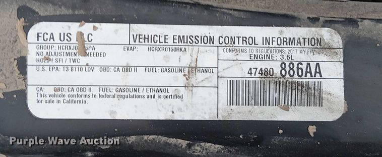 image for item EG8775 2017 Dodge Grand Caravan SXT van