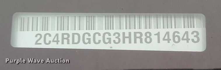 image for item EG8775 2017 Dodge Grand Caravan SXT van