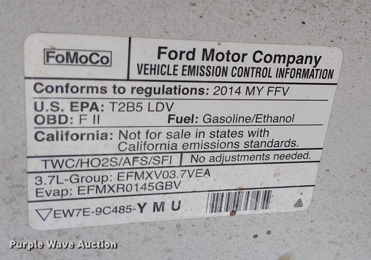 image for item EG8778 2014 Ford Taurus Police Interceptor 