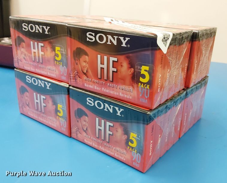 image for item EG8791 (8) Sony HF 90 Normal Bias 5-Pack cassette tapes 
