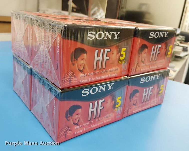image for item EG8791 (8) Sony HF 90 Normal Bias 5-Pack cassette tapes 
