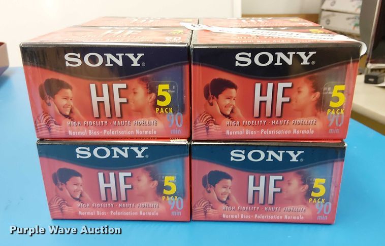 image for item EG8791 (8) Sony HF 90 Normal Bias 5-Pack cassette tapes 