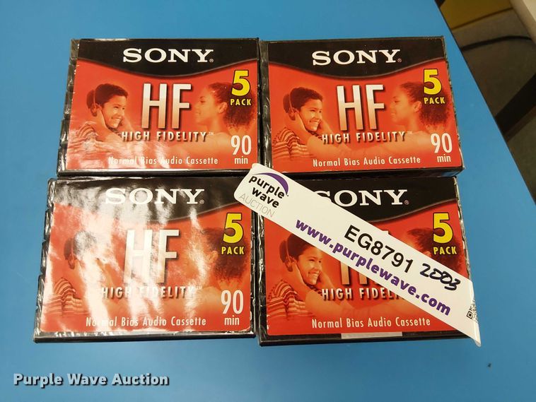 image for item EG8791 (8) Sony HF 90 Normal Bias 5-Pack cassette tapes 
